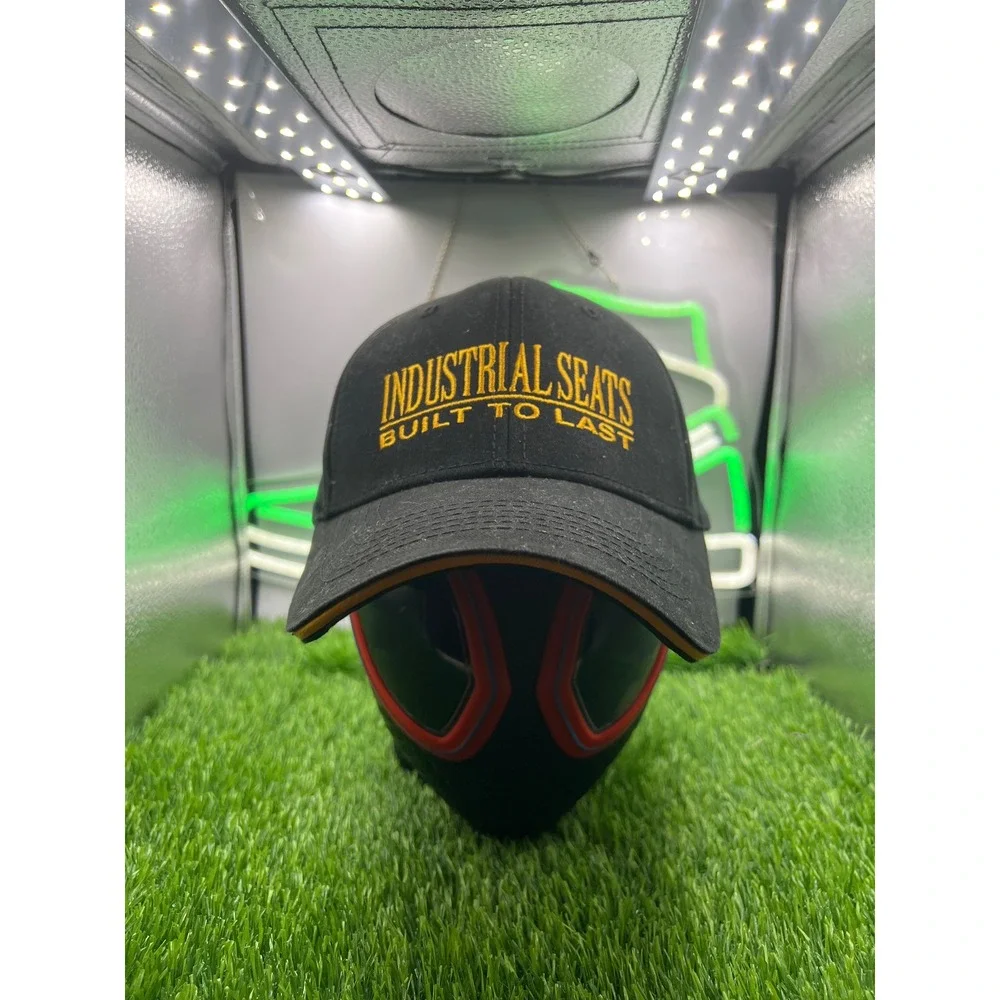 Industrial Seats Built To Last Black Baseball Cap Embroidered Strapback Hat